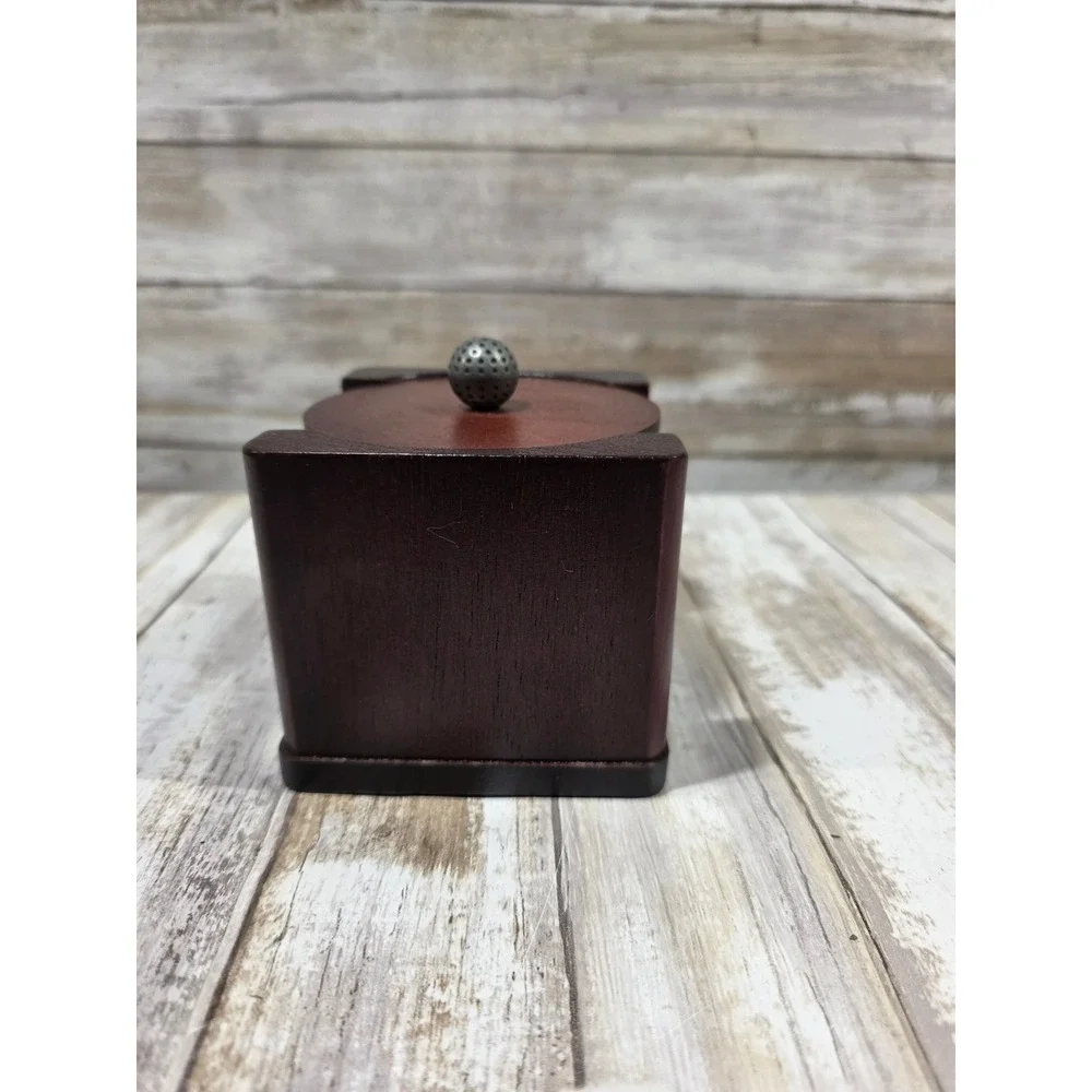 Wooden Golf Themed Coaster Set with Holder Mancave Decor‎
